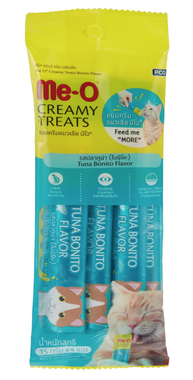 Me-O Creamy Treats with Bonito for Cats and Kittens 15g x 4
