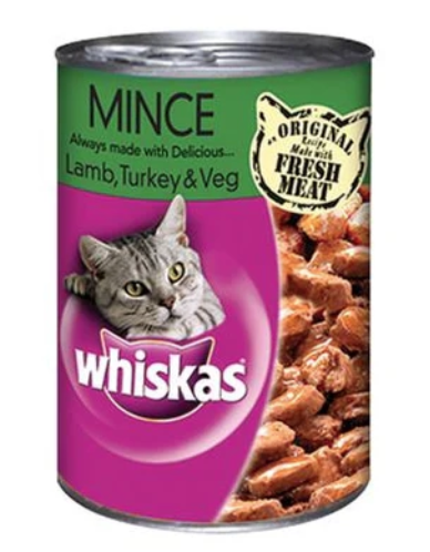 Whiskas Mince Lamb Turkey and Vegetables Wet Cat Food