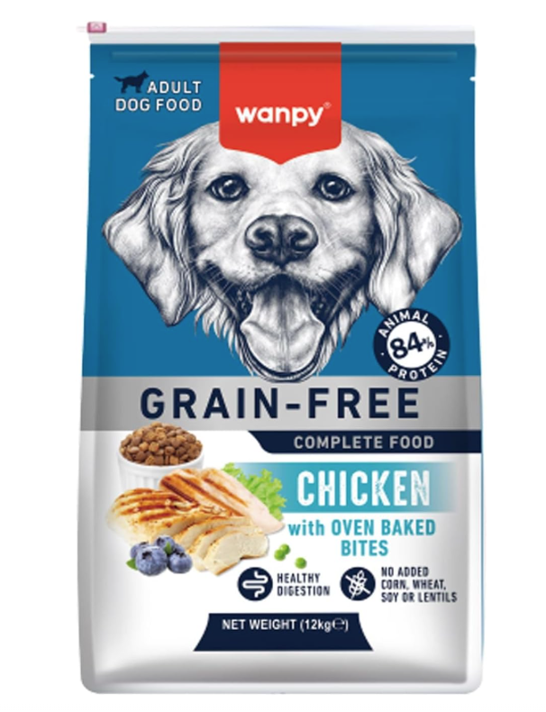 Wanpy Grain-Free Complete Food for Adult Dog Chicken Recipe 12kg