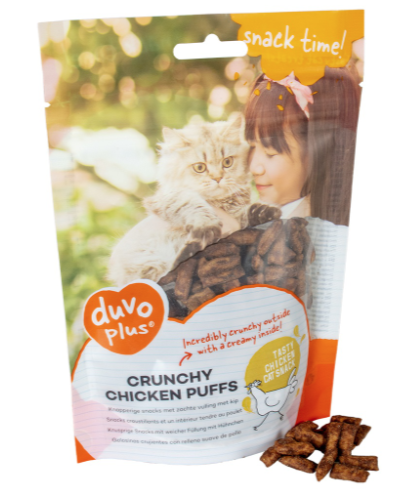 Duvo Crunchy Chicken Puffs for Cats