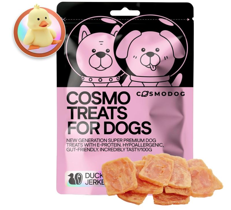Cosmodog Doypack Duck Jerky Dog Treats