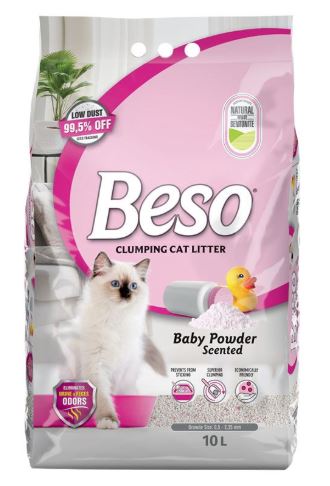 Beso Clumping Cat Litter Baby Scented  20kg
