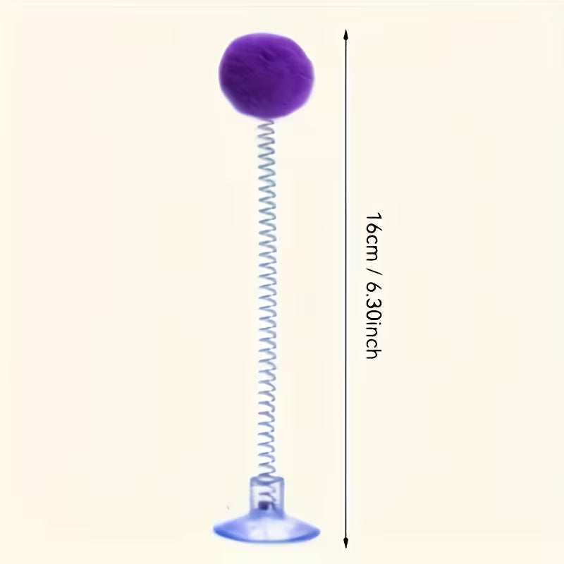 Interactive Cat Tease Stick Toy with Suction Cup