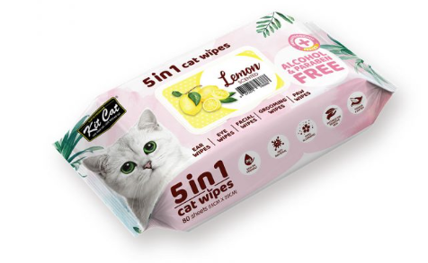Kit Cat Grooming Wipes Lemon Scents