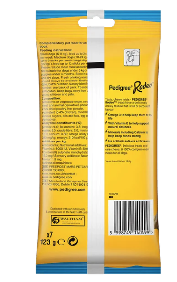 Pedigree Rodeo Duos Sticks Chicken Dog Treats