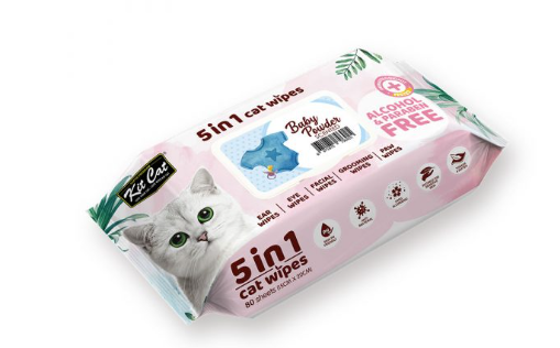 Kit Cat Grooming Wipes Baby Powder Scents