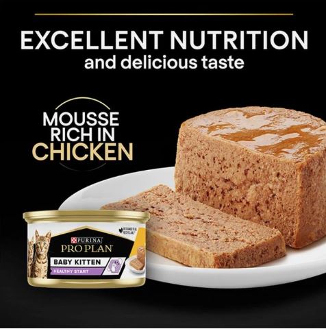 PURINA PRO PLAN Baby Kitten Mousse with Chicken  24 × 85g
