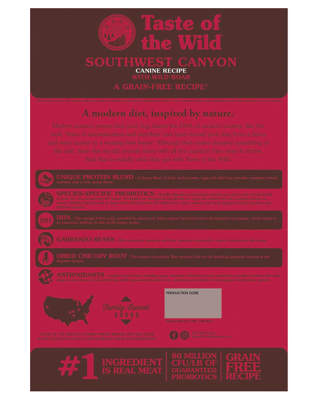 Southwest Canyon Canine Recipe 2kg