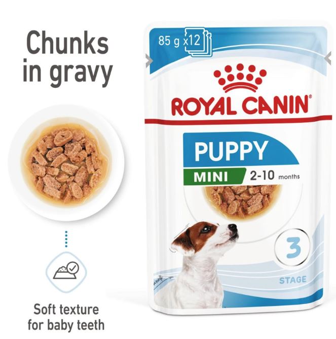 Royal Canin Size Health Nutrition Mini Puppy Wet Food Pouches  12 × 85g