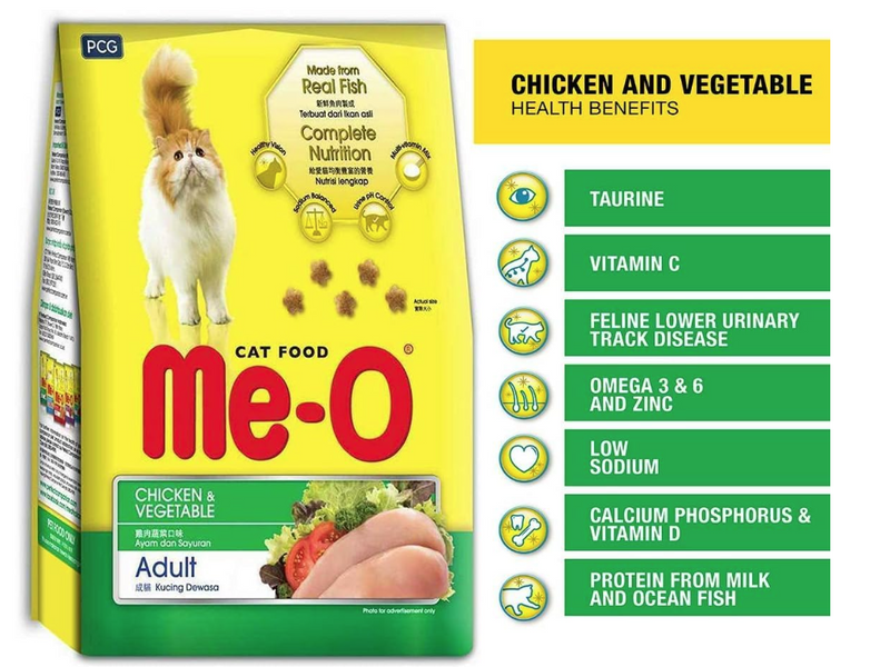 Me-O Chicken & Vegetable Adult Cat Dry Food  7kg