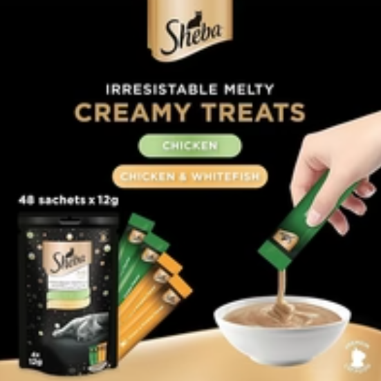 Sheba Melty Chicken Mixed Creamy Cat Treats 4x12g