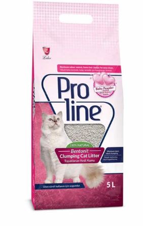 Proline Bentonite Clumping Baby Powder Scented Cat Litter 10L