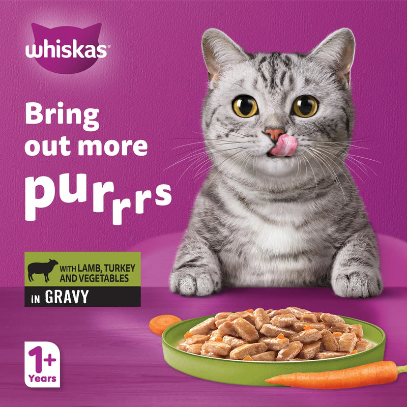 Whiskas Lamb Turkey and Vegetables Wet Cat Food Gravy 400g