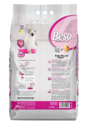 Beso Clumping Cat Litter Baby Scented  20kg