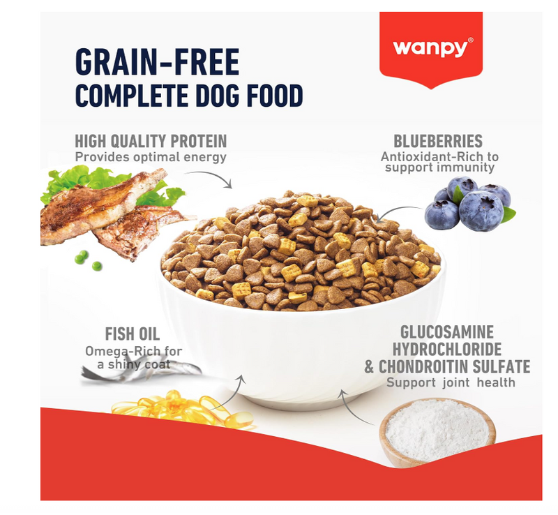 Wanpy Grain-Free Complete Food for Puppy Lamb Recipe 12kg