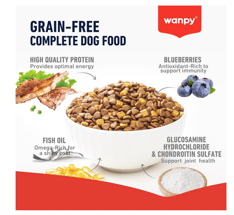 Wanpy Grain Free Complete Food For Adult Dog Lamb Recipe 12kg