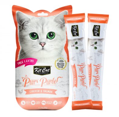 Kit Cat Purr Puree Chicken & Salmon