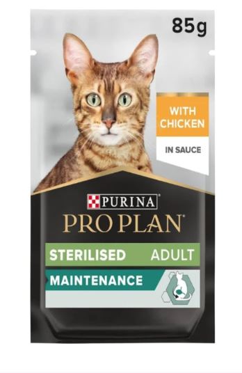 PURINA PRO PLAN Sterilised Adult Wet Cat Food Chicken in Gravy  26 × 85g