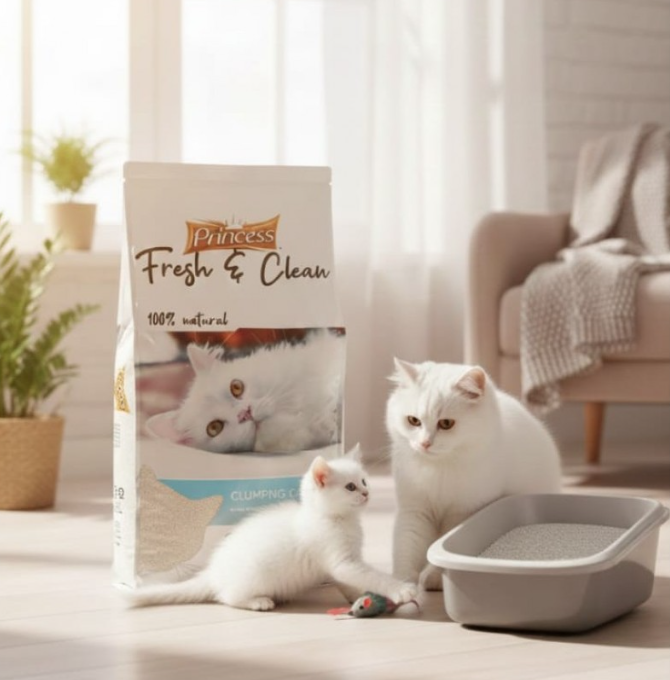 Princess Fresh & Clean Cat Litter Baby Powder 20L