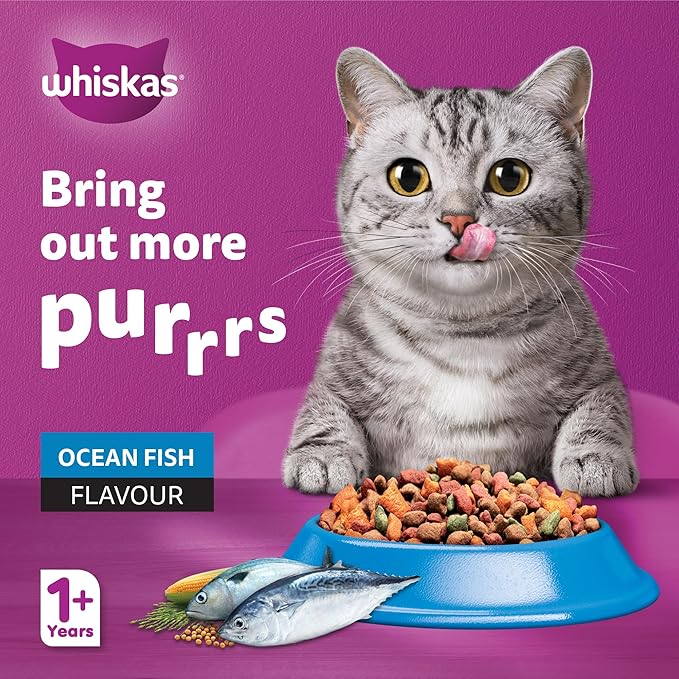 Whiskas Adult Ocean Fish Dry Cat Food 480g