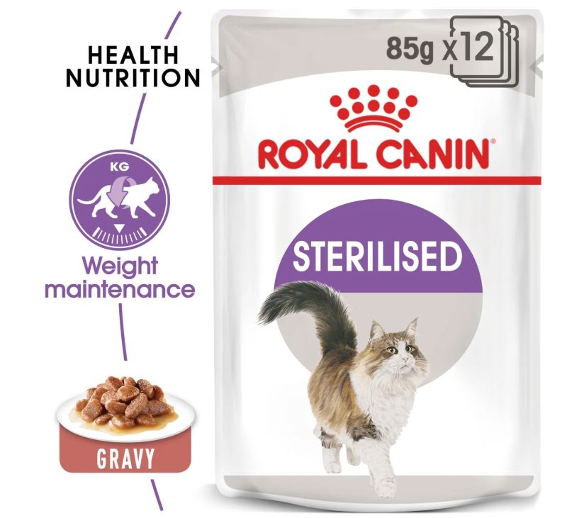 Royal Canin Feline Health Nutrition Sterilised in Gravy  12 × 85g