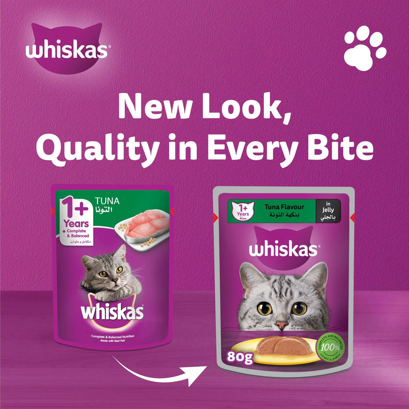 Whiskas Tuna Flavour in Jelly Wet Cat Food 80g