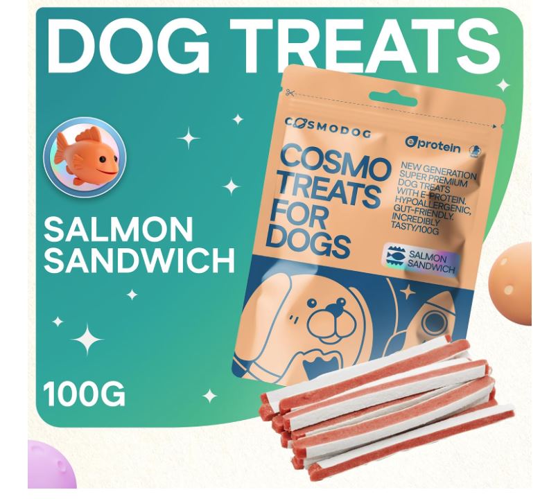 Cosmodog Doypack Salmon Sandwich Dog Treats