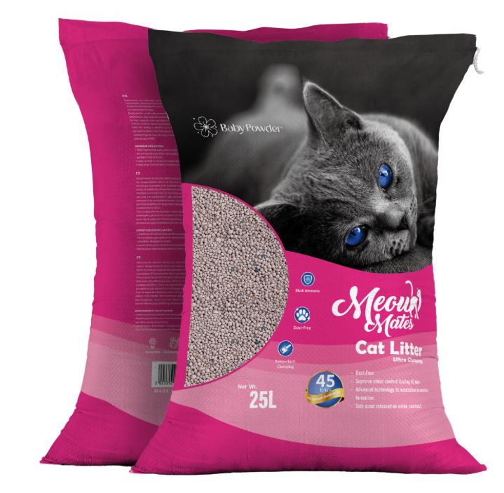 Meow Mates Baby Powder Cat Litter 25L