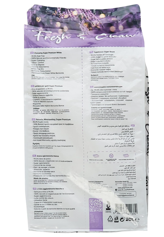 Princess Fresh & Clean Cat Litter Lavender  20L
