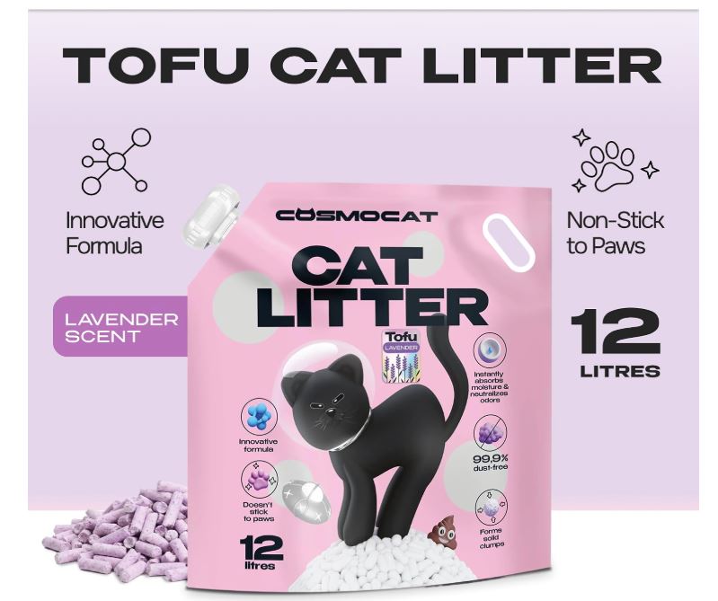 Cosmocat Lavender Scented Tofu Cat Litter