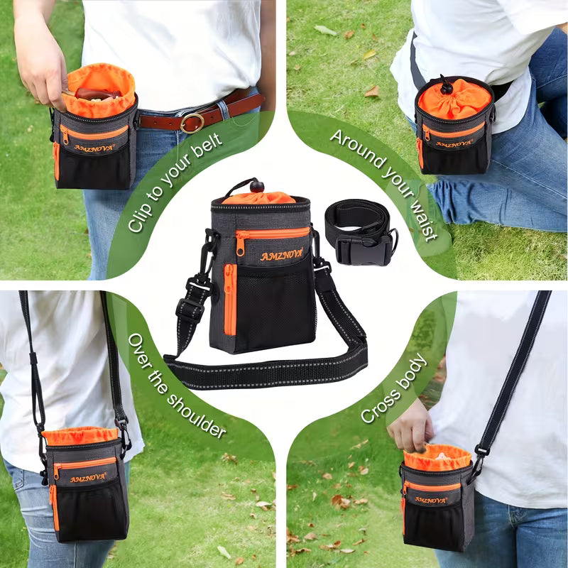 Dog Treat Pouch & Collapsible Bowl Set