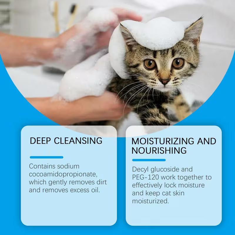 Quick-Effect Pet Dry Shampoo Foam Duo with Detangling Comb