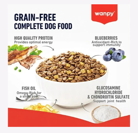 Wanpy Grain-Free Complete Food for Puppy Lamb Recipe 1.5kg