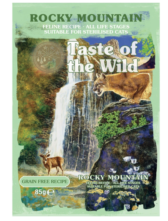 Taste of the Wild Rocky Mountain Cat Pouch Chunks in Gravy  85g
