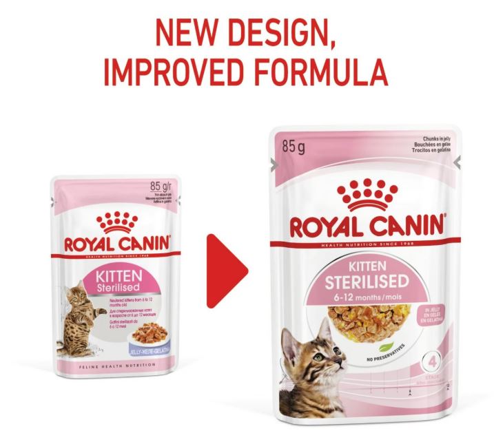 Royal Canin Feline Health Nutrition Sterilised Kitten Jelly  12 × 85g