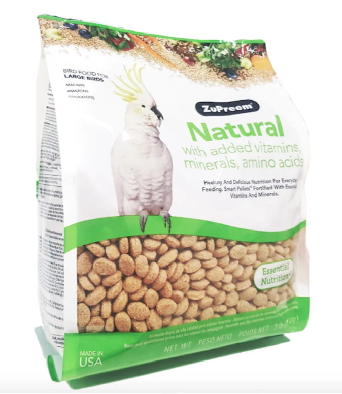 ZuPreem Natural Avian Diet Large Parrot Food 3 lb