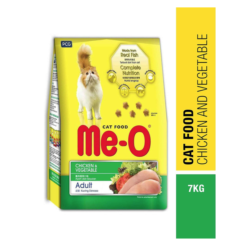 Me-O Chicken & Vegetable Adult Cat Dry Food  7kg