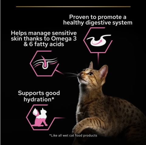 PURINA PRO PLAN DELICATE WET CAT FOOD, OCEANFISH IN GRAVY 26 X 85G
