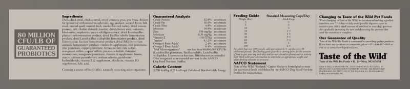Wetlands Canine Recipe