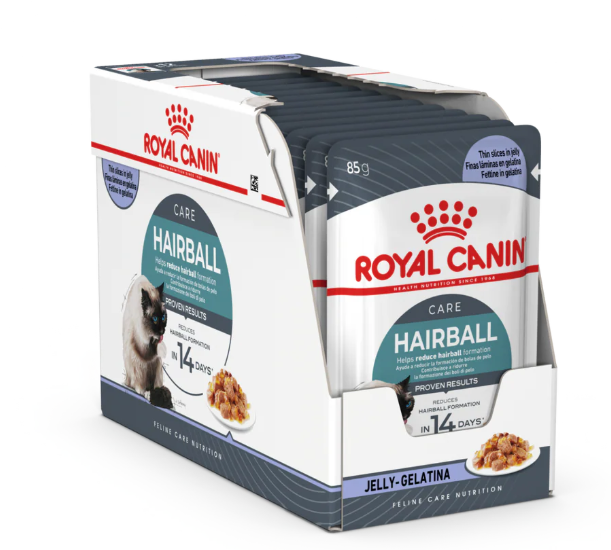 Royal Canin Feline Health Nutrition Hairball Care Jelly Wet Pouches 12*85g