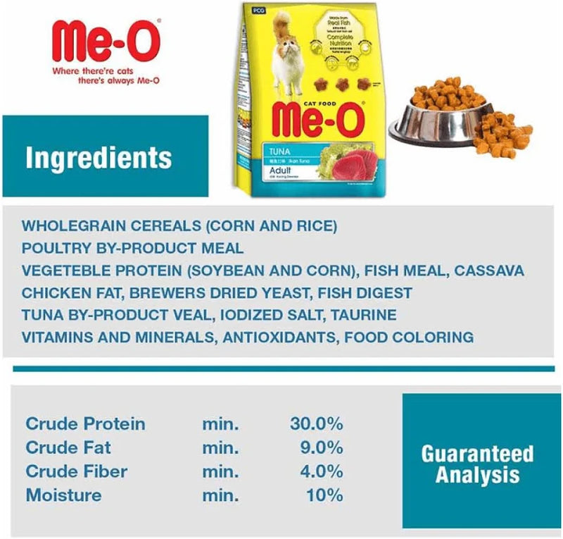 Me-O Adult Tuna Flavour Dry Cat Food 1.2kg