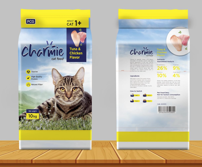 Charmie Adult Dry Cat Food Tuna & Chicken Flavor 1+   10kg