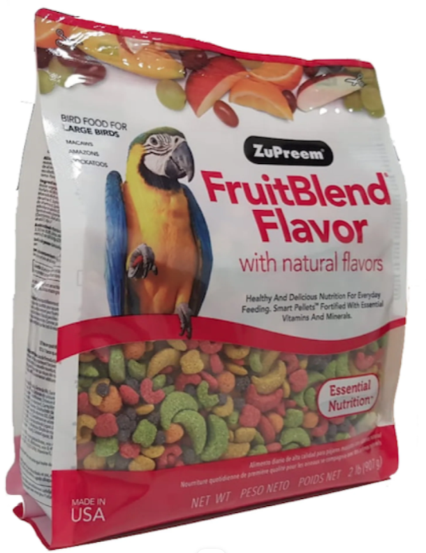 Zupreem FruitBlend Flavor Large Parrot Food 2 lbs