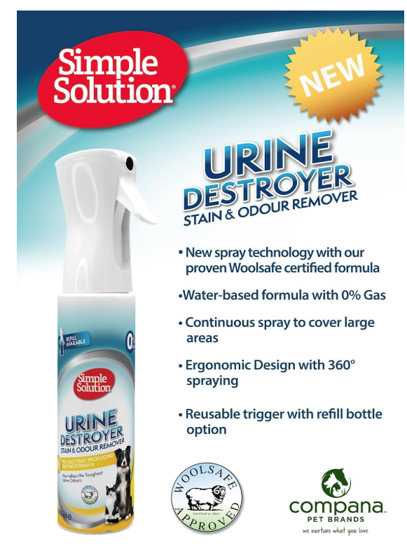 Simple Solution Urine Destroyer Refill for Cats & Dogs  400ml