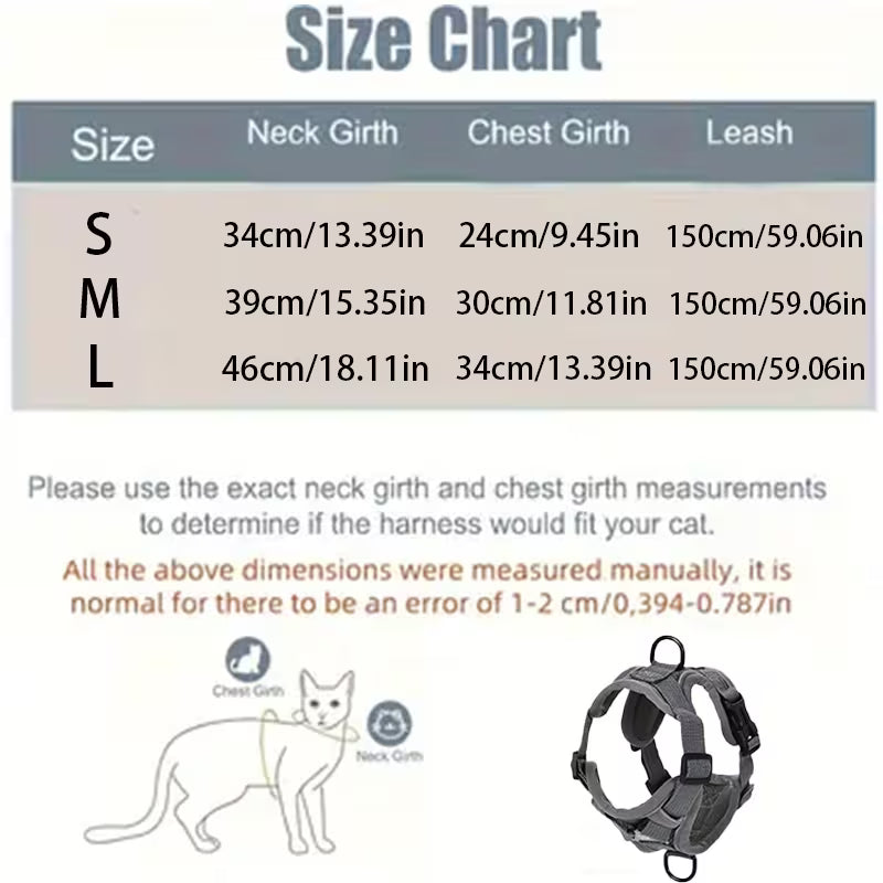 Escape-Proof Cat Harness and Leash Set