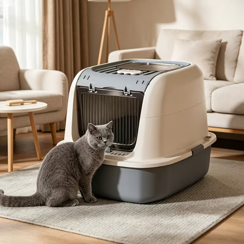 Litter Box with Litter Scoop and Pet Comb