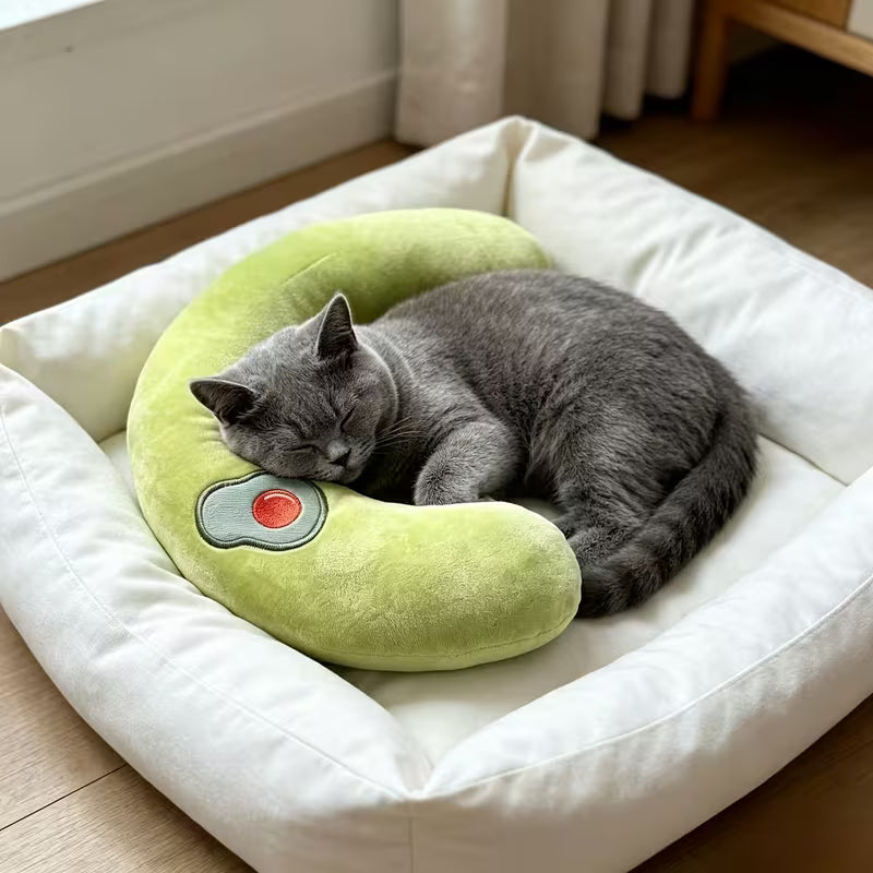 Gray Rabbit U-Shaped Pet Neck Pillow