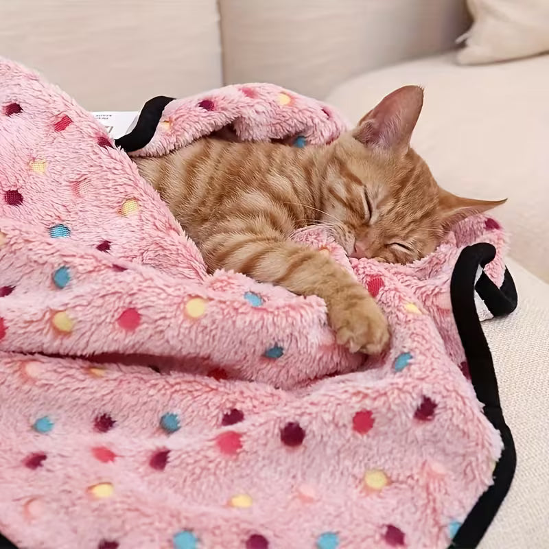 Pink Soft Pet Blanket for Cats and Dogs