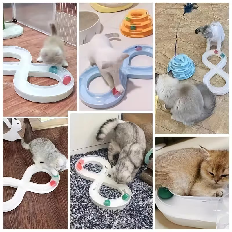 Interactive Cat Turntable Track