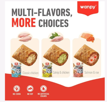 Wanpy Crunchy Pockets Chicken Recipe  60g
